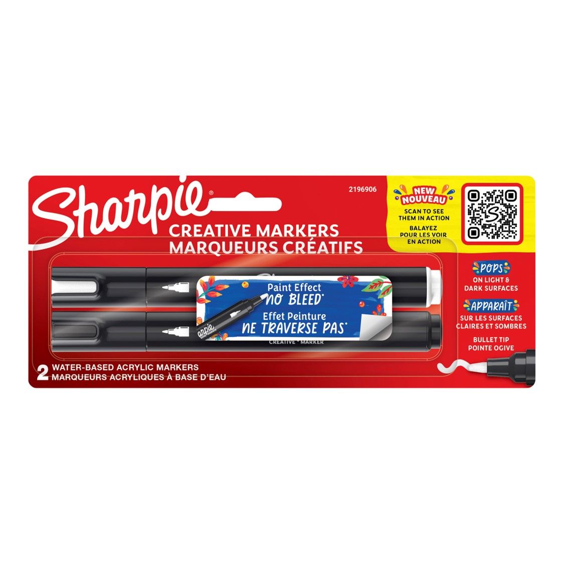 MARKER CREATIVE SHARPIE BULLET TIP 2CD ASST