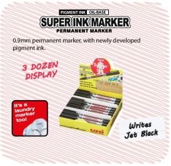 MARKER SUPER INK 0.9MM BULLET TIP DISPLAY BLACK