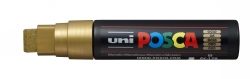 MARKER UNI POSCA PC17K 15MM BROAD CHISEL TIP GOLD