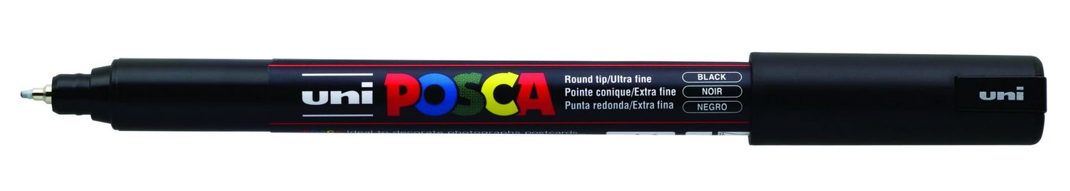 MARKER UNI POSCA PC1MRBK N/POINT 0.7MM BLACK