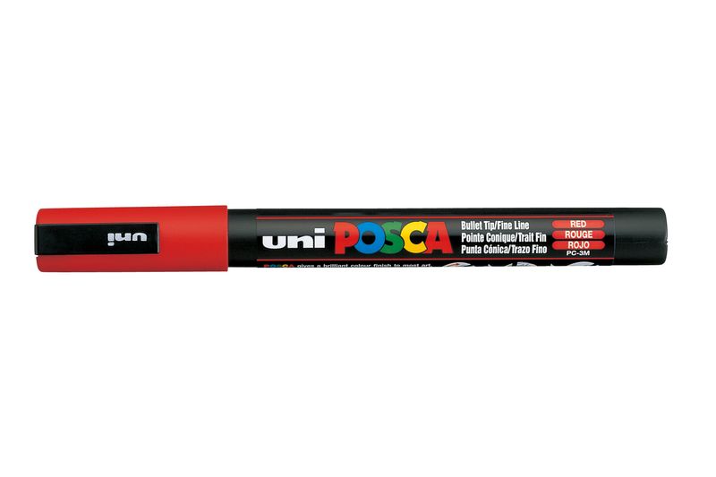 MARKER UNI POSCA PC3M BULLET TIP RED