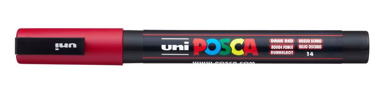 MARKER UNI POSCA PC3M BULLET TIP DARK RED