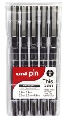 PEN DRAWING UNI PIN 200 FINE LINE SET WLT5