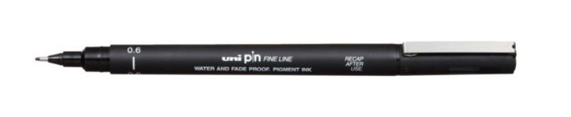 PEN DRAWING UNI PIN 200 FINE LINE 0.6MM BLACK