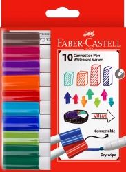 MARKER WHITEBOARD FABER-CASTELL CONNECTOR ASST WLT10