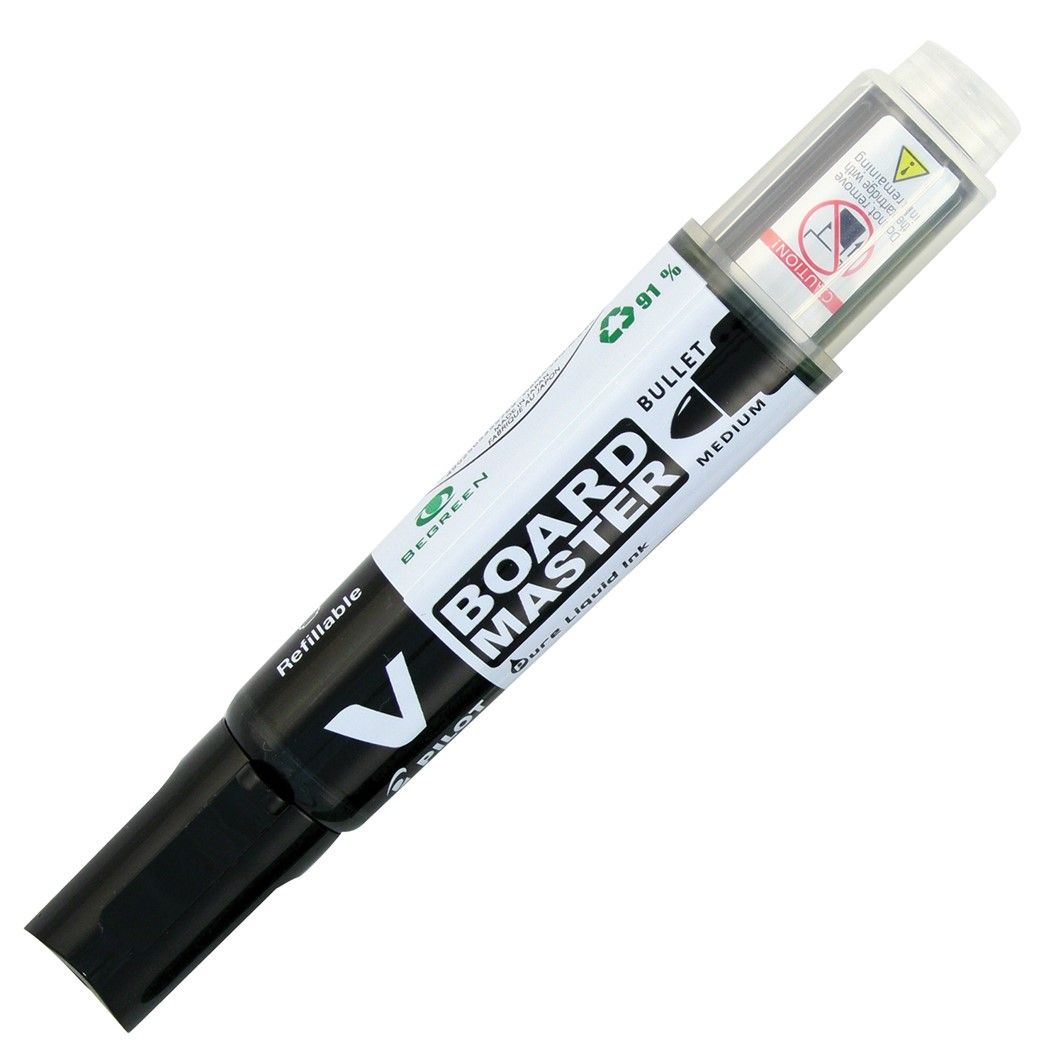 MARKER WHITEBOARD PILOT BEGREEN V BOARD MASTER MED BULLET BLACK