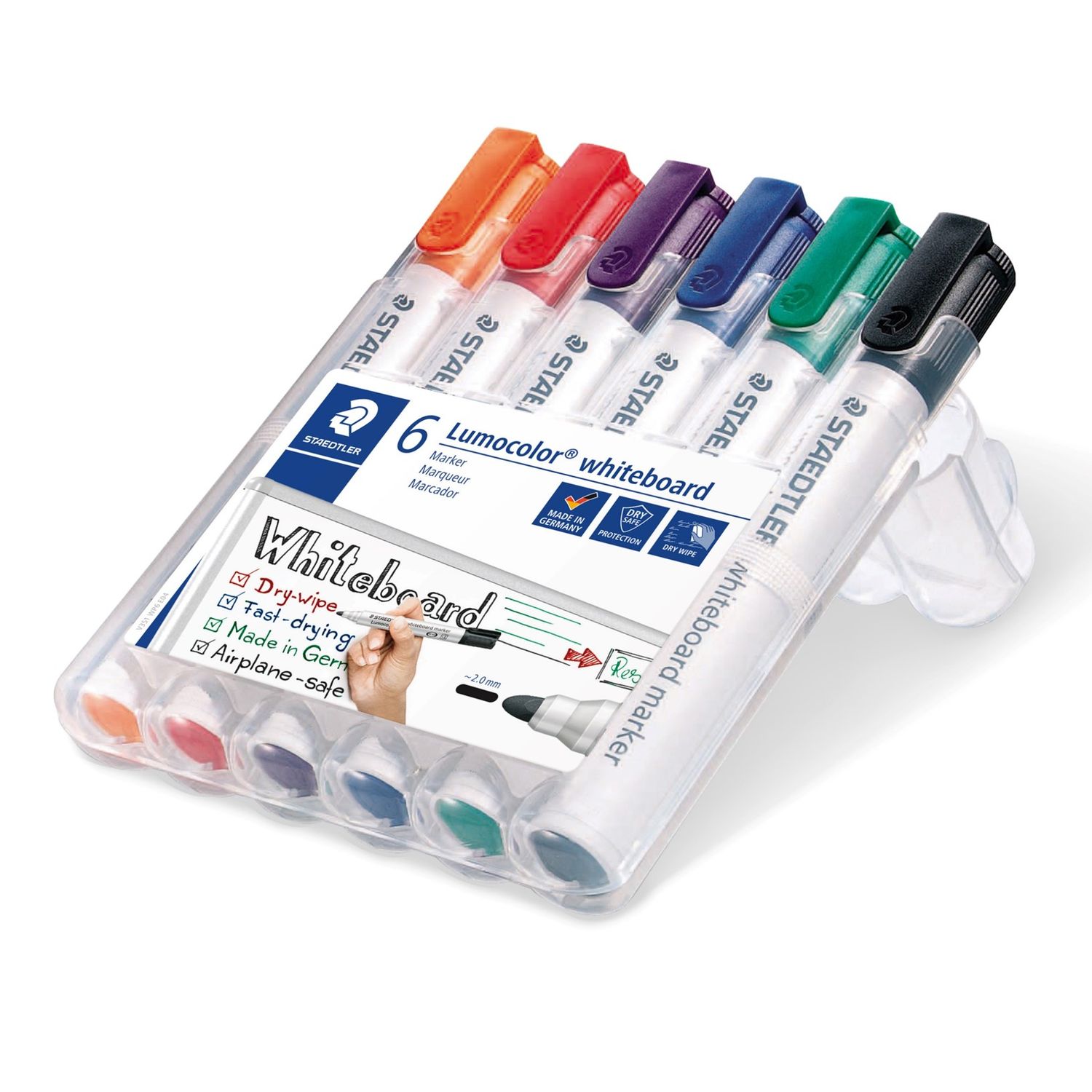 MARKER WHITEBOARD STAEDTLER 351 BULLET ASST WLT6
