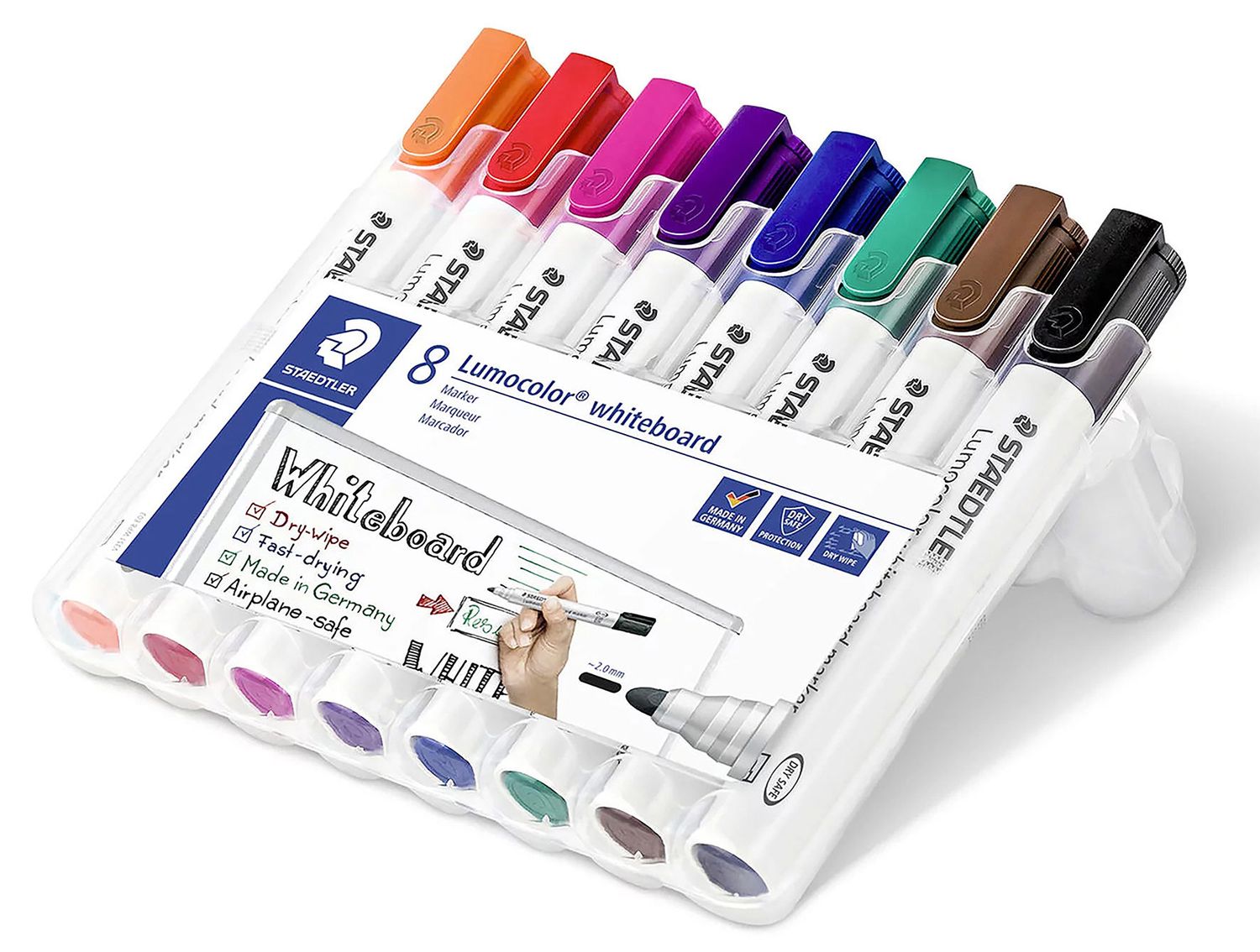 MARKER WHITEBOARD STAEDTLER LUMOCOLOR 351 BULLET ASST WLT8