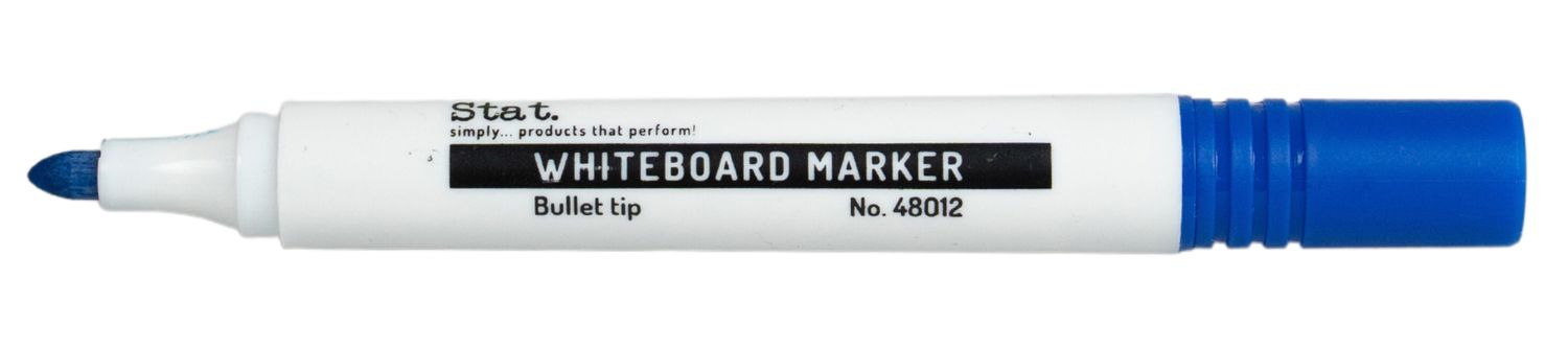 MARKER WHITEBOARD STAT 2.0MM BULLET NIB BLUE
