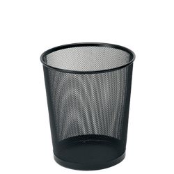 COMPASS MESH 11LT ROUND WASTE BIN BLACK