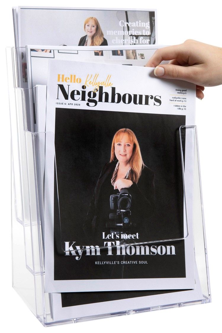 BROCHURE HOLDER ESSELTE A4 3 TIER FREESTANDING