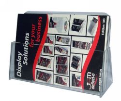 BROCHURE HOLDER DEFLECT-O A4 F/S LANDSCAPE 3MM 77001L