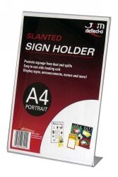 DEFLECT-O SLANTED SINGLE SIDED DOC HOLDER A4 PORTRAIT 47401