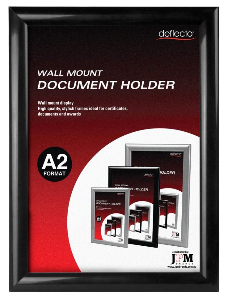 DOCUMENT HOLDER DEFLECTO A2 WALL MOUNT BLACK