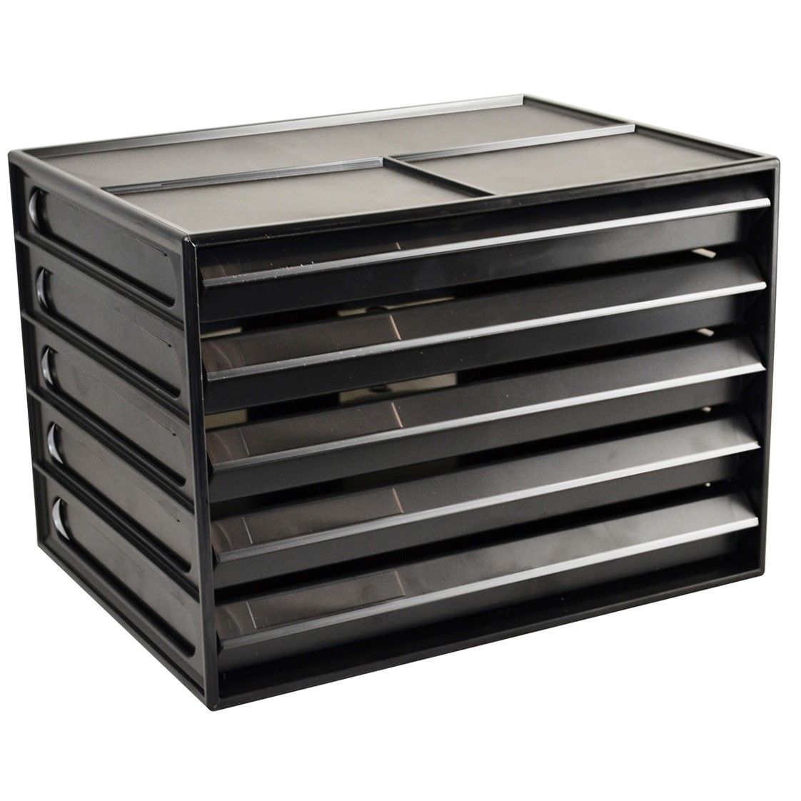 DOCUMENT CABINET ITALPLAST A4 5 DRAWER BLACK RECYCLED