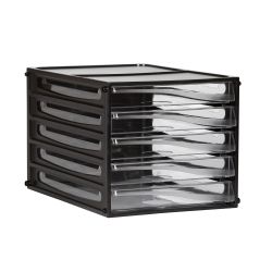 FILING DRAWERS ESSELTE BLACK FRAME 5 DRAWERS
