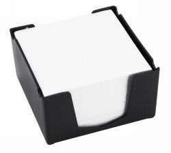 MEMO CUBE HOLDER & PAPER ITALPLAST BLACK