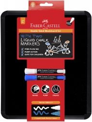 BLACKBOARD FABER-CASTELL DOUBLE SIDED WITH PK2 LIQUID CHALK MARKERS
