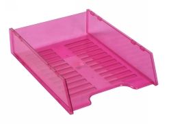 DOCUMENT TRAY ITALPLAST MULTIFIT TRANSLUCENT PINK