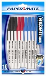 PEN PAPERMATE BP KILOMETRICO MED VARIETY 10PK H/SELL