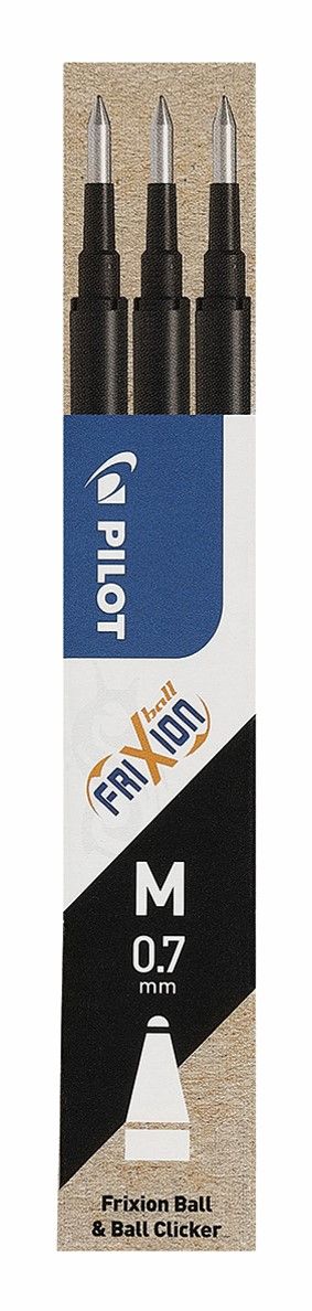 PEN REFILL PILOT FRIXION 0.7MM BLACK PK3