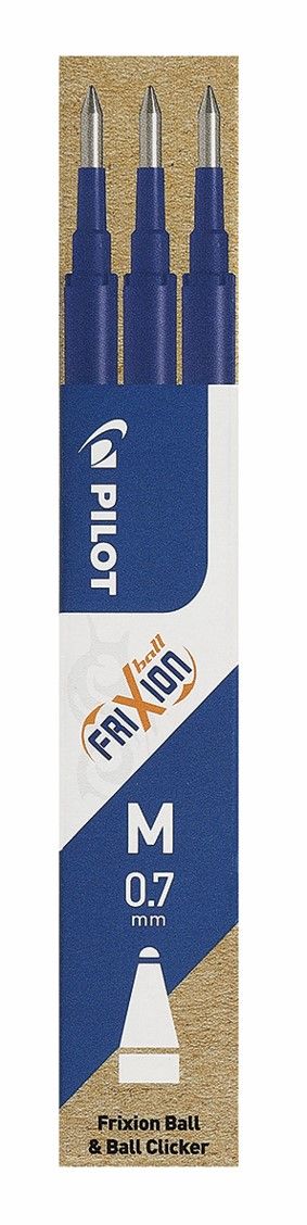 PEN REFILL PILOT FRIXION 0.7MM BLUE PK3