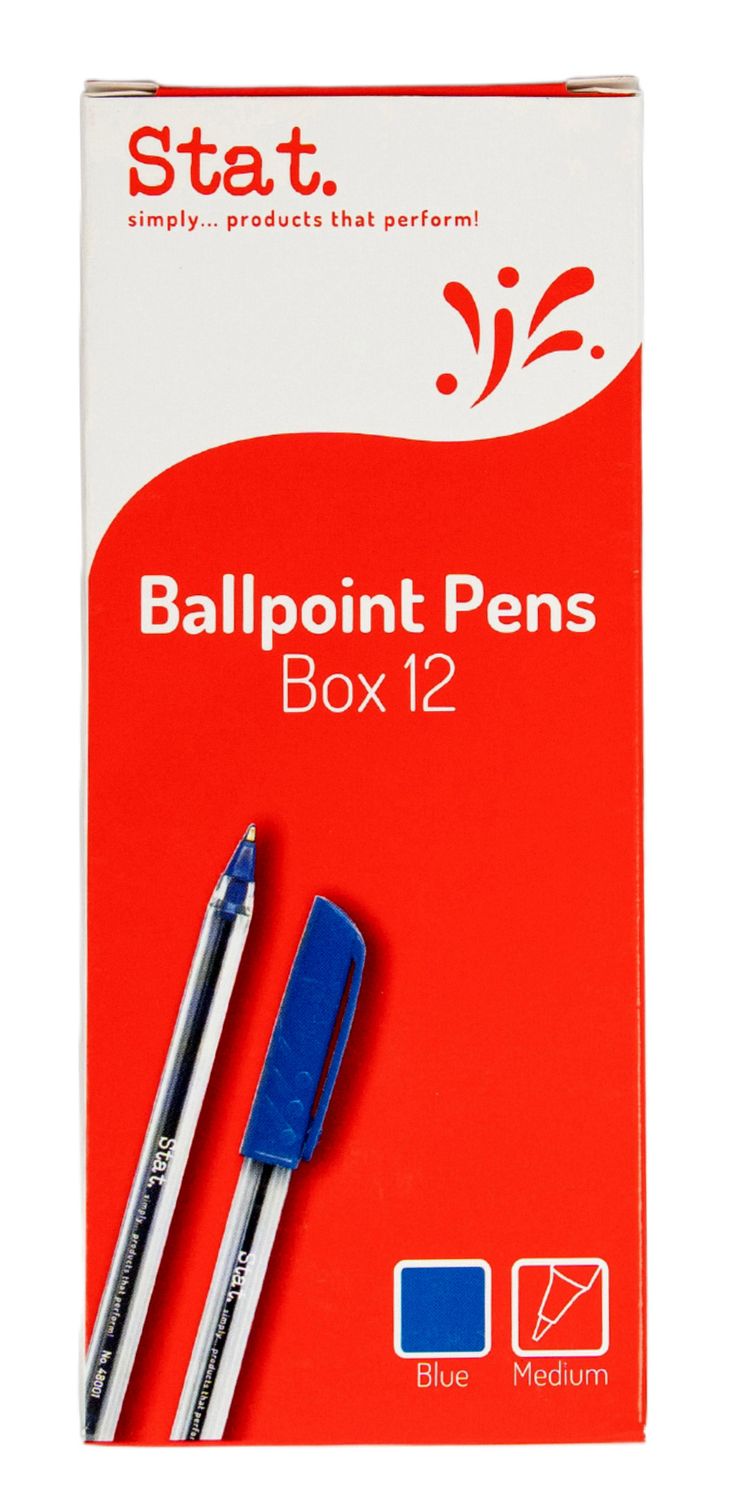 PEN STAT 1.0MM BP MEDIUM BLUE