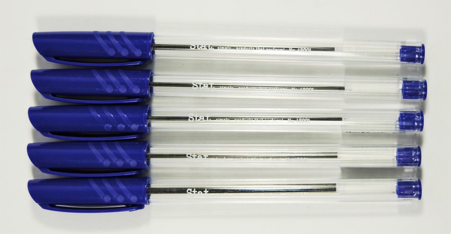 PEN STAT 1.0MM BALLPOINT MEDIUM BLUE