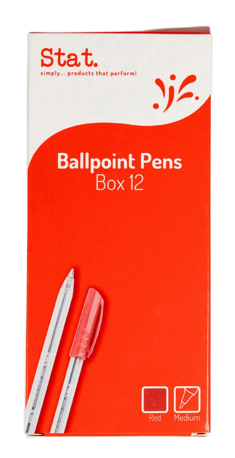 PEN STAT 1.0MM BP MEDIUM RED
