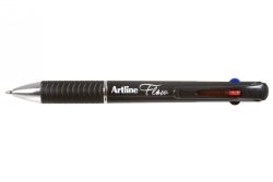 PEN ARTLINE BP FLOW 1.0MM 4 COLOUR RETRACT CHARCOAL