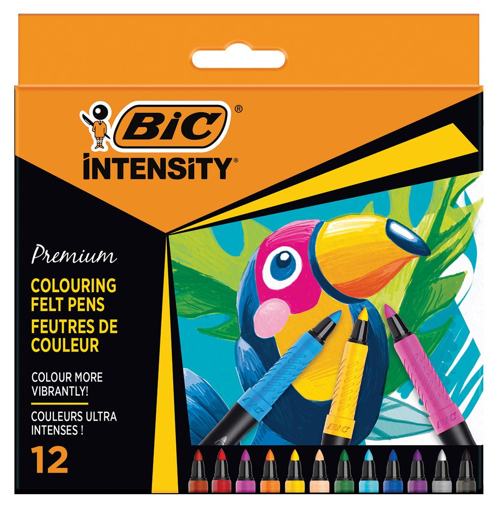 FELT PEN BIC 0.7MM ASSORTED PK 12