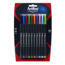 PEN ARTLINE SUPREME 0.4MM FINELINE ASST PK10