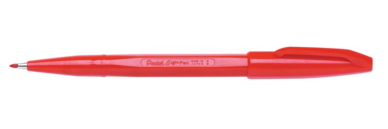 PEN PENTEL FINELINER 0.8MM SIGN PEN BULLET POINT S520 RED