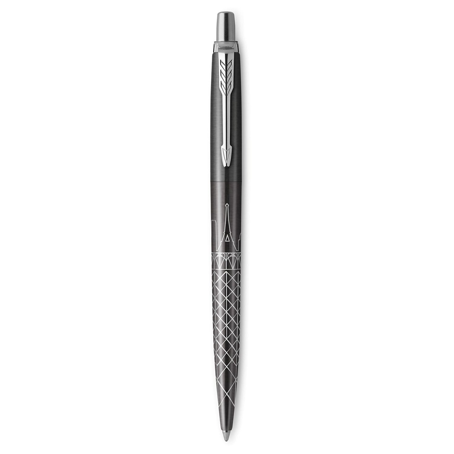 PEN PARKER JOTTER GLOBAL ICON BP CHROME COLOUR TRIM PARIS GREY