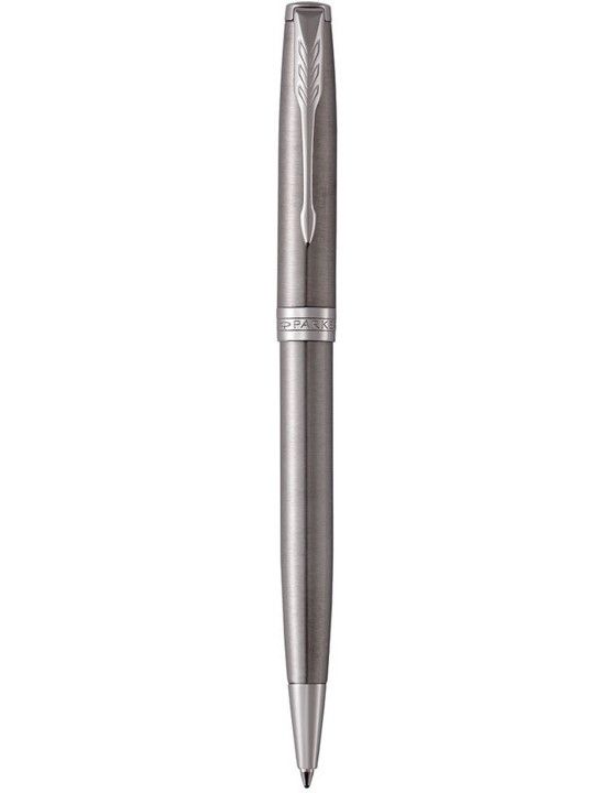 PEN PARKER SONNET STAINLESS STEEL CHROME TRIM BALLPOINT STAINLESS STEEL