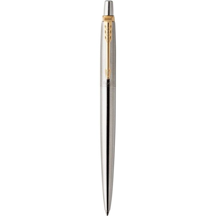 PEN PARKER JOTTER BALLPOINT STAINLESS STEEL GOLD TRIM