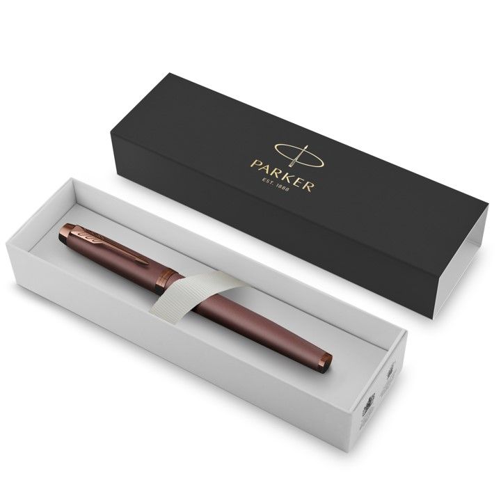 PEN PARKER IM MONOCHROME FP MED NIB BURGUNDY