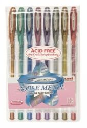 PEN UNI RB SIGNO UM120 NOBLE METALLIC FINE ASST WLT8