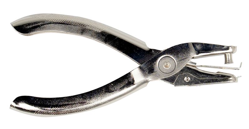 PUNCH STAT 1 HOLE 8 SHEETS PLIER METAL SILVER