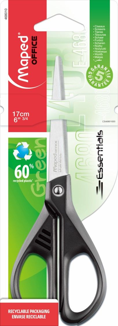 SCISSORS MAPED 17CM ESSENTIAL GREEN HS
