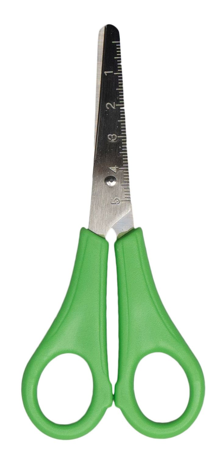 SCISSORS GNS 130MM LEFT HAND GREEN 25PK