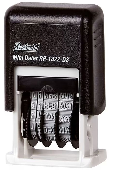 STAMP DESKMATE SELF INKING MINI DATE 3MM