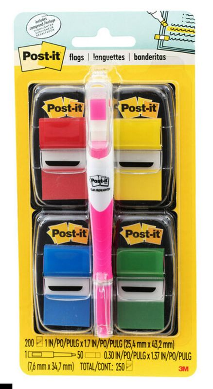 FLAGS POST-IT 680-RYBGVA VALUE PACK