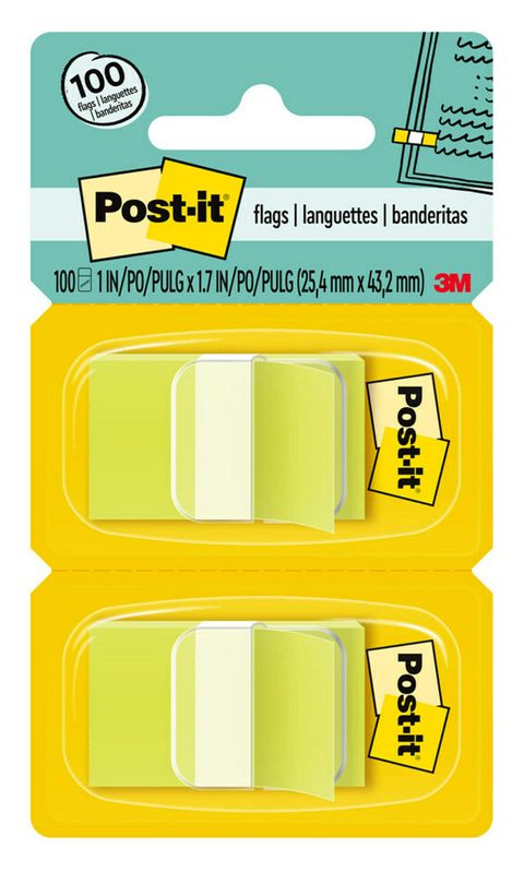 POST- IT FLAGS 680-BG2 TWIN PACK BRIGHT GREEN 100
