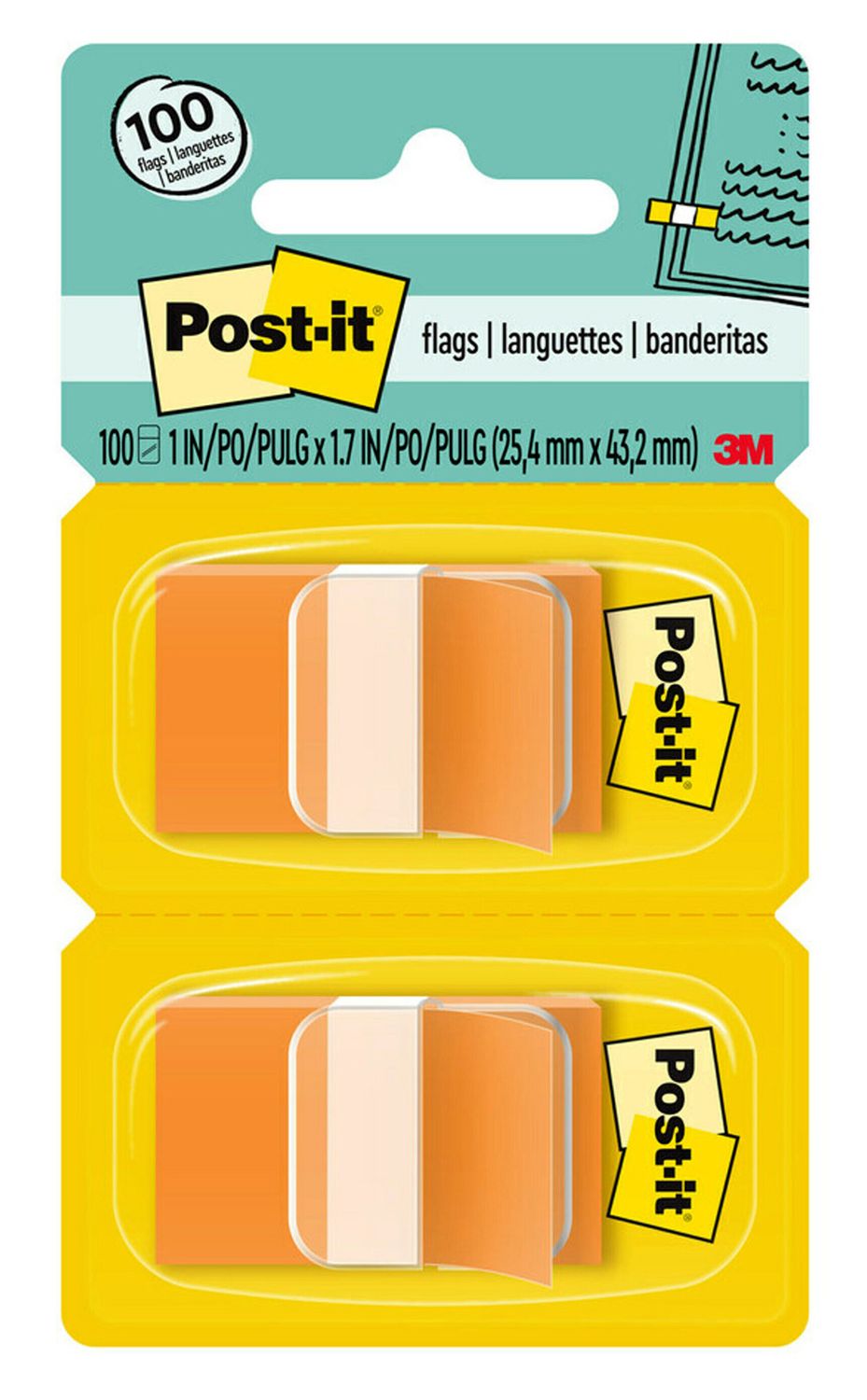 POST- IT FLAGS 680-OE2 ORANGE TWIN PACK