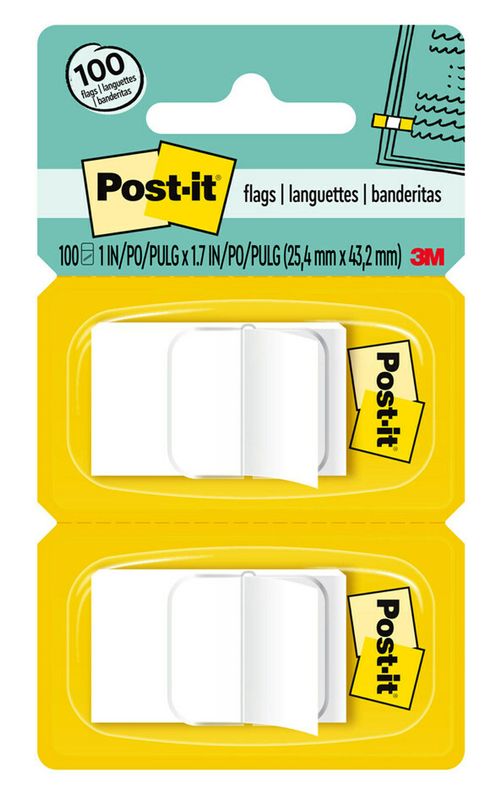 POST- IT FLAGS 680-WE2 WHITE TWIN PACK