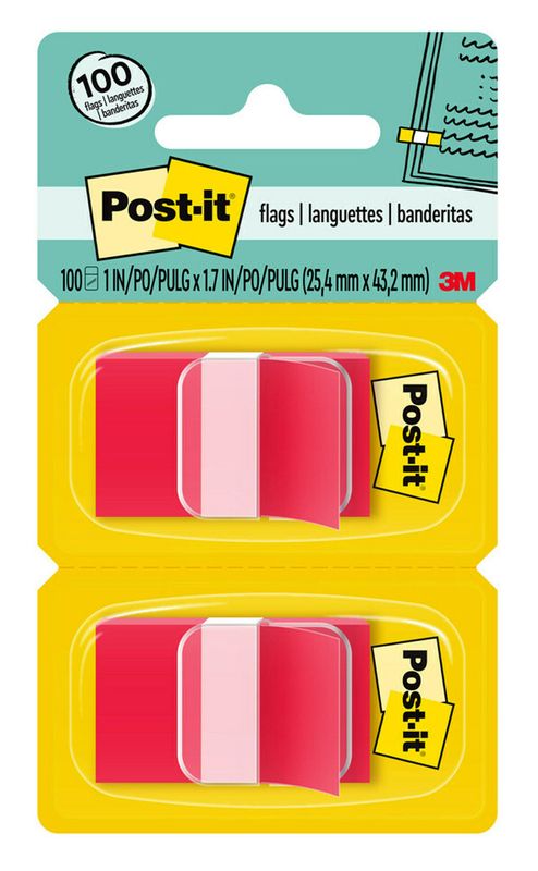 FLAGS POST-IT 680-RD2 RED TWIN PACK