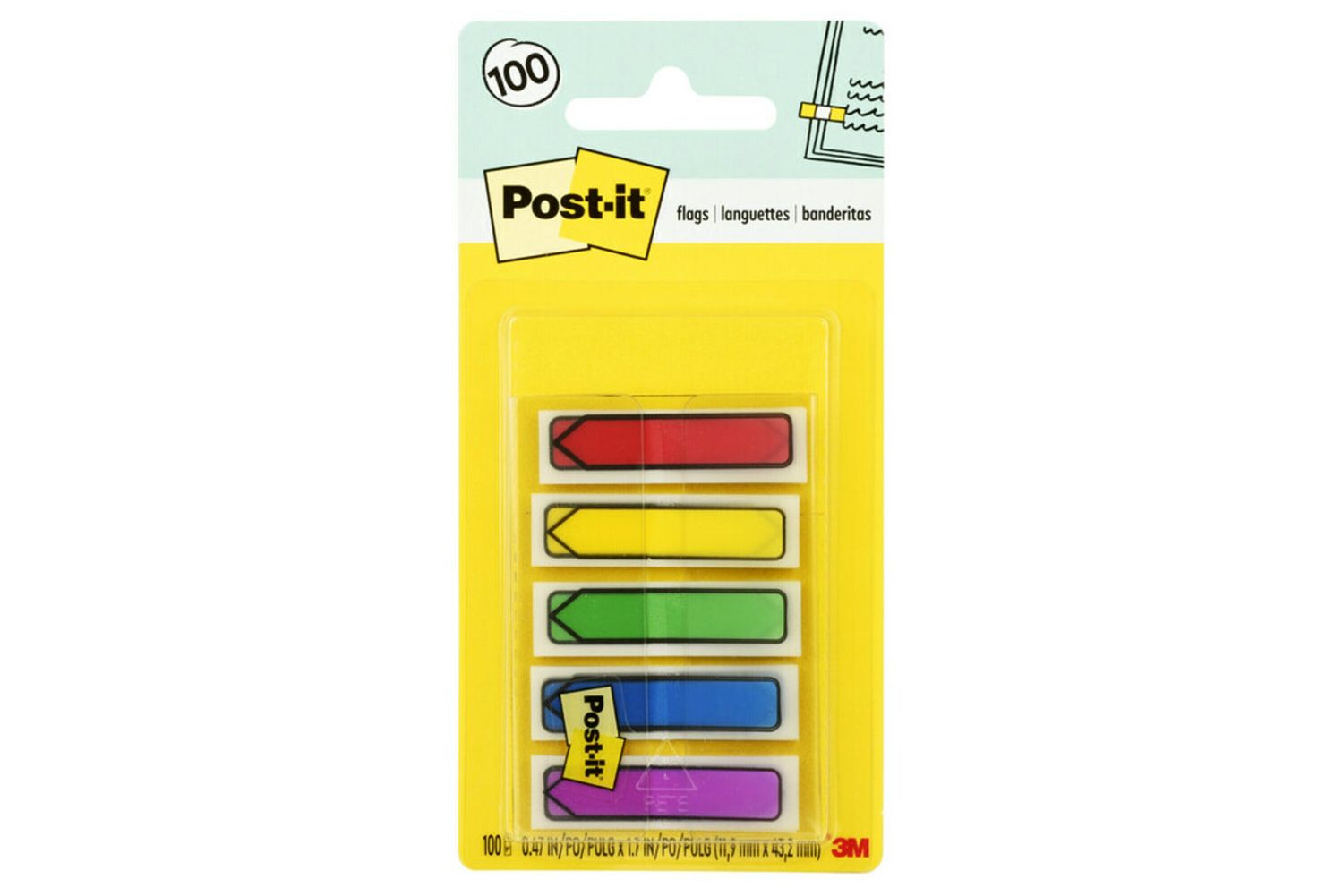 FLAGS ARROW POST-IT 684-ARR1 ASST COLS PK100