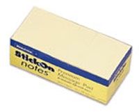 STICK ON NOTES B/TONE 50X76 YELLOW PK12