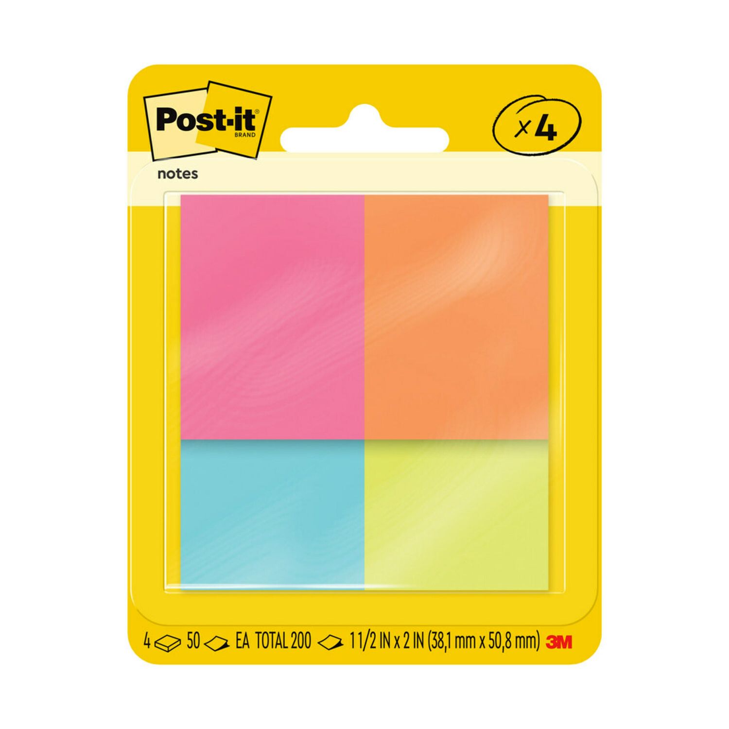 NOTES POST-IT 35X48MM 653-4AF ASST CAPETOWN